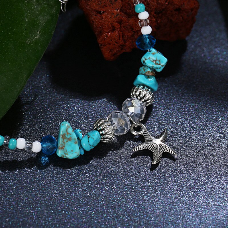 Victoria's Vogue 2020 Bohemian Starfish Beads Stone Anklets for Women Vintage Female Adjustable Anklet Bracelet on Leg Beach Ankle Jewelry Victoria's Vogue 2020 Bohemian Starfish Beads Stone Anklets for Women Vintage Female Adjustable Anklet Bracelet on Leg Beach Ankle Jewelry