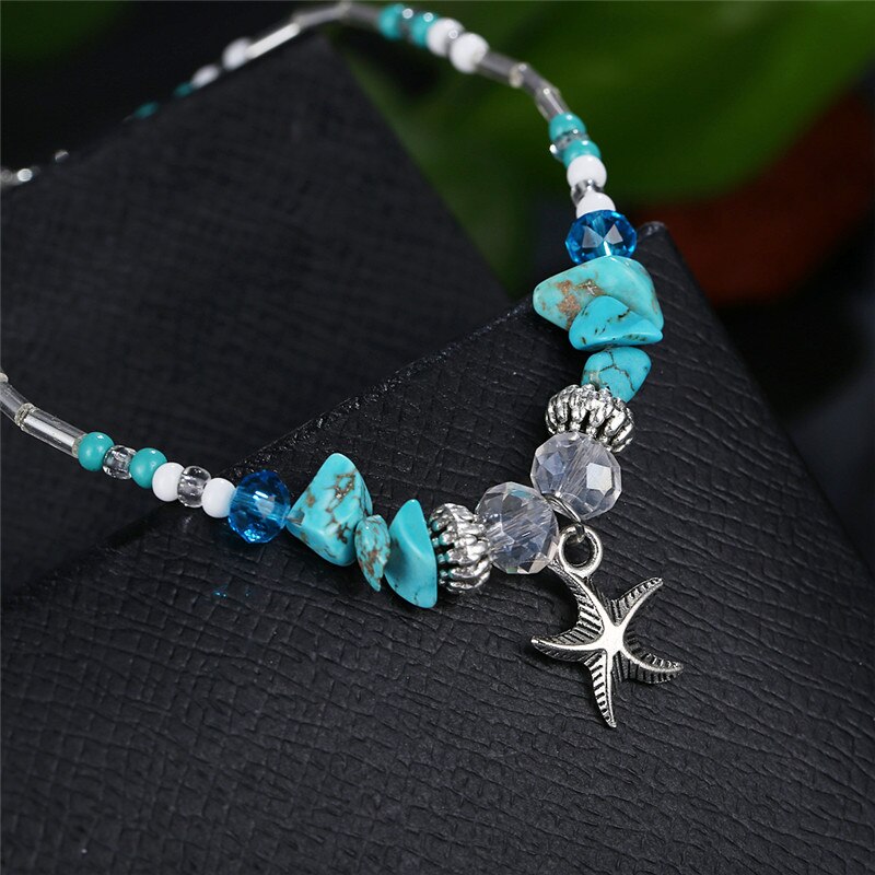 Victoria's Vogue 2020 Bohemian Starfish Beads Stone Anklets for Women Vintage Female Adjustable Anklet Bracelet on Leg Beach Ankle Jewelry Victoria's Vogue 2020 Bohemian Starfish Beads Stone Anklets for Women Vintage Female Adjustable Anklet Bracelet on Leg Beach Ankle Jewelry