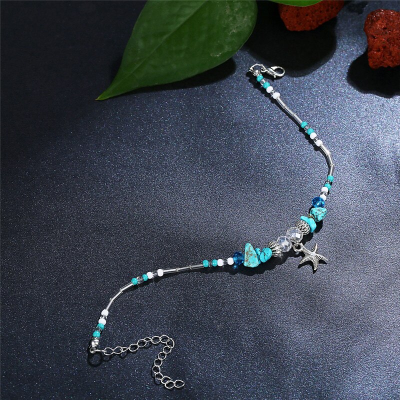 Victoria's Vogue 2020 Bohemian Starfish Beads Stone Anklets for Women Vintage Female Adjustable Anklet Bracelet on Leg Beach Ankle Jewelry Victoria's Vogue 2020 Bohemian Starfish Beads Stone Anklets for Women Vintage Female Adjustable Anklet Bracelet on Leg Beach Ankle Jewelry