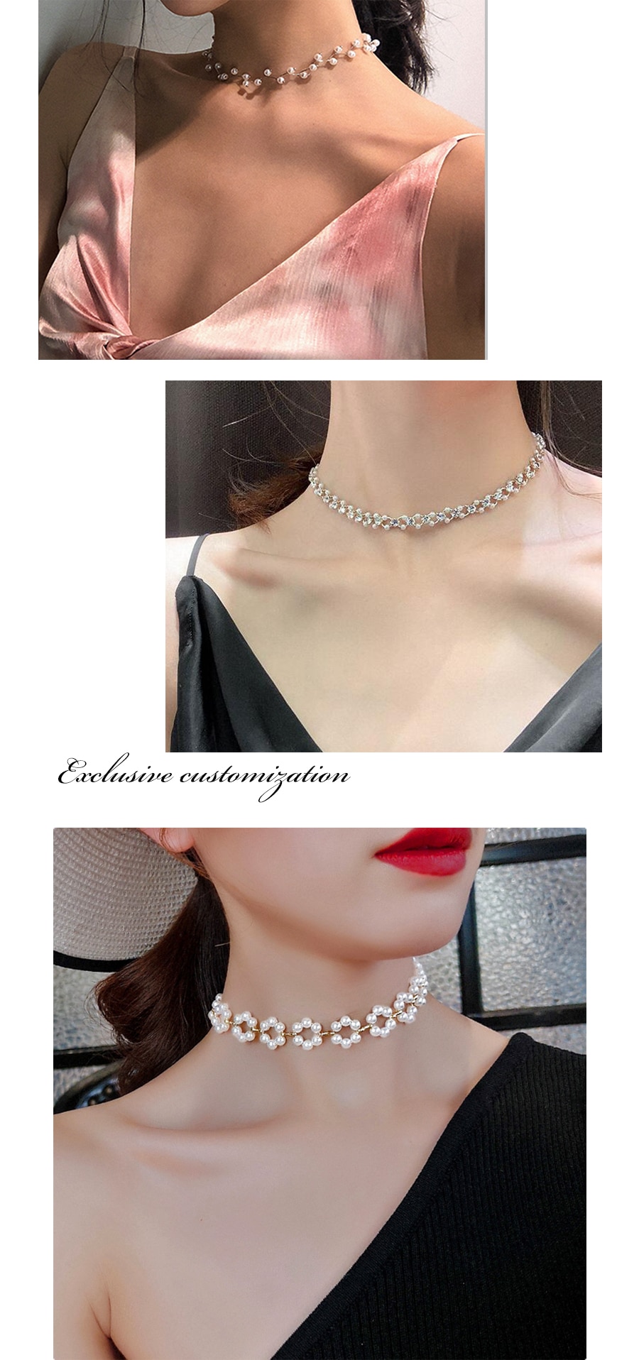 Victoria's Vogue 2020 Elegant Flower Pearl Choker Necklaces For Women Gold Coin Bow Knot Pendant Necklace Long Chain Jewelry Party Gifts