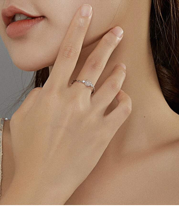 Victoria's Vogue 925 Sterling Silver Moonstone Ring Finger Rings for Women Vintage Retro Stackable Rings Band Silver Fine Jewelry Victoria's Vogue 925 Sterling Silver Moonstone Ring Finger Rings for Women Vintage Retro Stackable Rings Band Silver Fine Jewelry