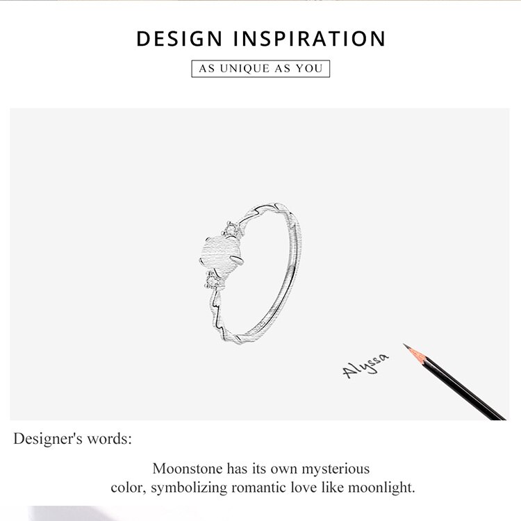 Victoria's Vogue 925 Sterling Silver Moonstone Ring Finger Rings for Women Vintage Retro Stackable Rings Band Silver Fine Jewelry Victoria's Vogue 925 Sterling Silver Moonstone Ring Finger Rings for Women Vintage Retro Stackable Rings Band Silver Fine Jewelry