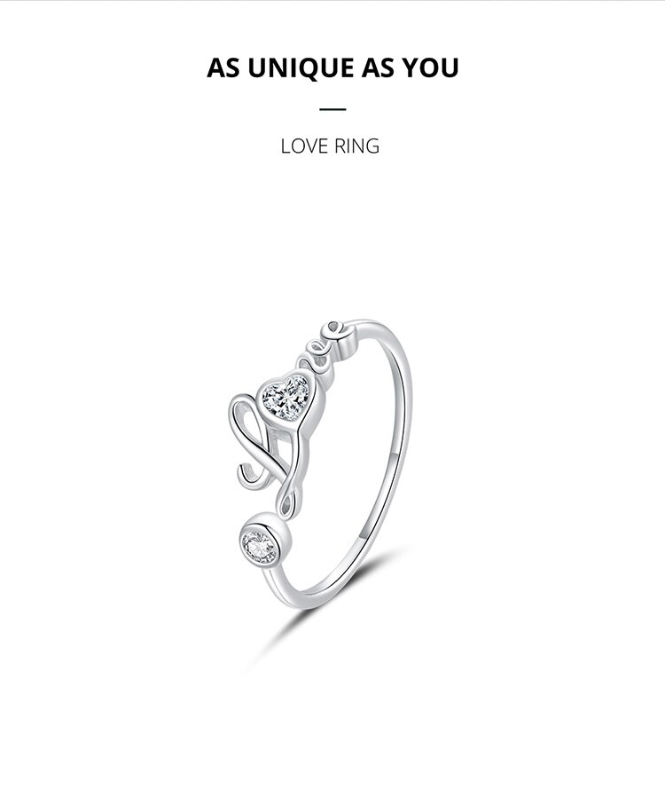 Victoria's Vogue 925 Sterling Silver Love Ring Open Adjustable Finger Rings for Women Fine Wedding finger ring Jewelry 2020 New Victoria's Vogue 925 Sterling Silver Love Ring Open Adjustable Finger Rings for Women Fine Wedding finger ring Jewelry 2020 New