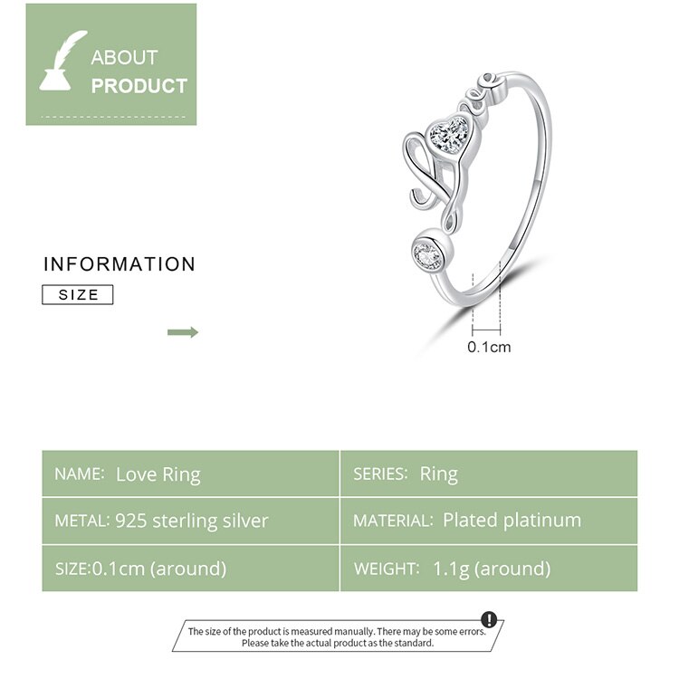 Victoria's Vogue 925 Sterling Silver Love Ring Open Adjustable Finger Rings for Women Fine Wedding finger ring Jewelry 2020 New Victoria's Vogue 925 Sterling Silver Love Ring Open Adjustable Finger Rings for Women Fine Wedding finger ring Jewelry 2020 New
