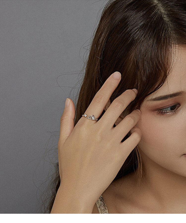 Victoria's Vogue 925 Sterling Silver Love Ring Open Adjustable Finger Rings for Women Fine Wedding finger ring Jewelry 2020 New Victoria's Vogue 925 Sterling Silver Love Ring Open Adjustable Finger Rings for Women Fine Wedding finger ring Jewelry 2020 New