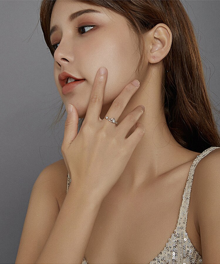 Victoria's Vogue 925 Sterling Silver Love Ring Open Adjustable Finger Rings for Women Fine Wedding finger ring Jewelry 2020 New Victoria's Vogue 925 Sterling Silver Love Ring Open Adjustable Finger Rings for Women Fine Wedding finger ring Jewelry 2020 New
