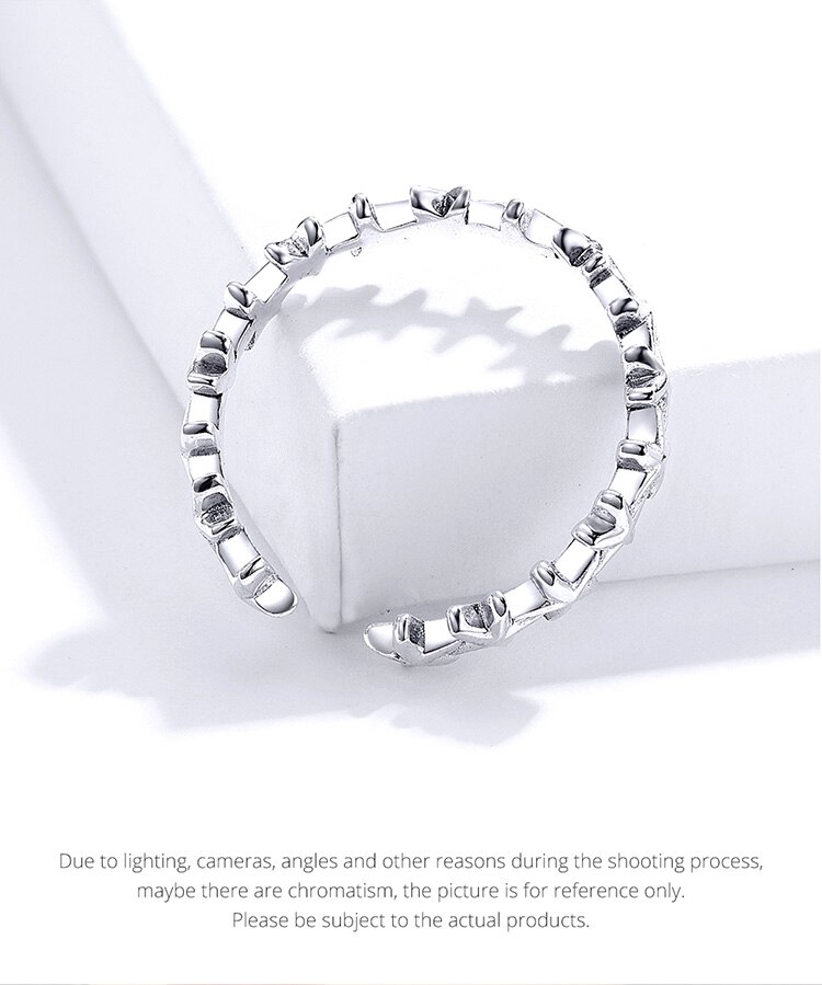 Victoria's Vogue Real  925 Sterling Silver Design Starfish Stackable Finger Rings for Women Adjustable Open Rings Free Size Jewelry