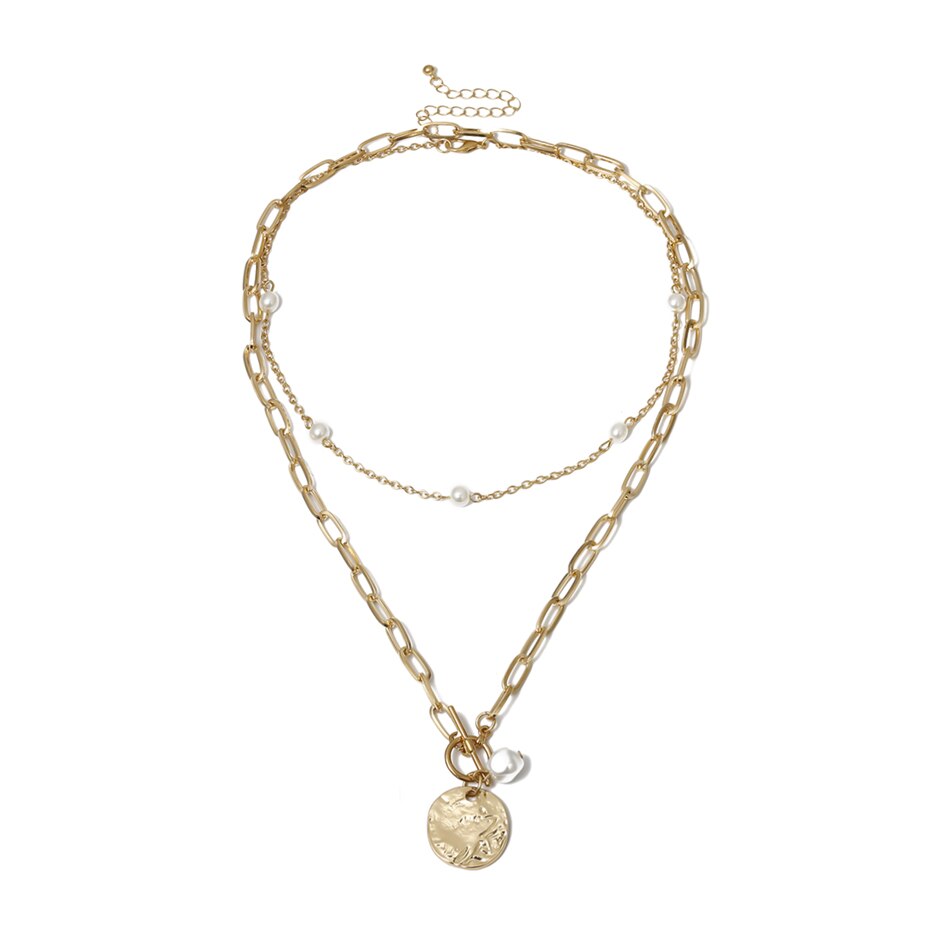 Victoria's Vogue Punk Multi Layered Pearl Choker Necklace Collar Statement Virgin Mary Coin Crystal Pendant Necklace Women Jewelry Victoria's Vogue Punk Multi Layered Pearl Choker Necklace Collar Statement Virgin Mary Coin Crystal Pendant Necklace Women Jewelry