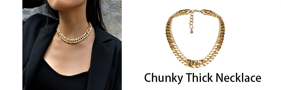 Victoria's Vogue Fashion Curb Cuban Chunky Thick Bracelets Bangles Punk Hip Hop Gold Color Friendship Bracelets Women Jewelry Party