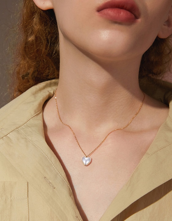 Victoriasvogue Dainty Pearl Flower Bow-knot Choker Necklace Long Chain Pearl Heart Gold Coin Pendant Necklaces For Women Fashion Jewelry