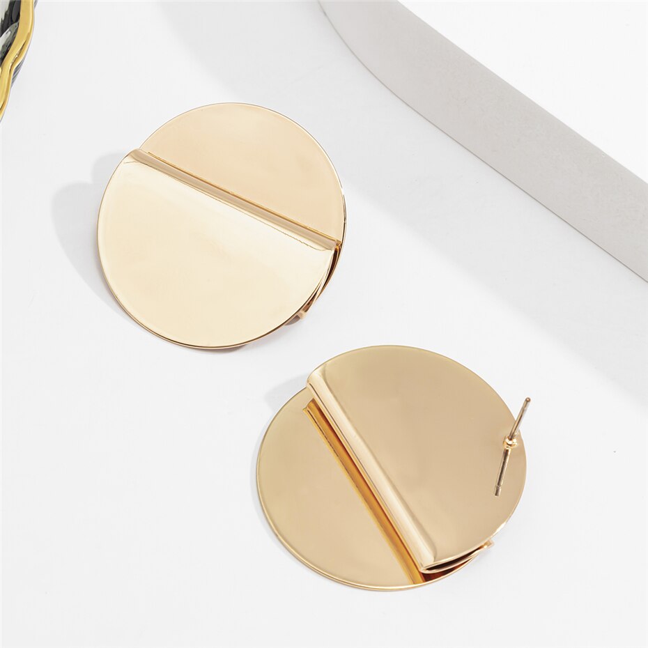 Victoria's Vogue Punk Exaggerated Geometric Irregular Iron Sheet Drop Dangle Earrings Retro Human Head Hanging Earrings Jewelry Gifts