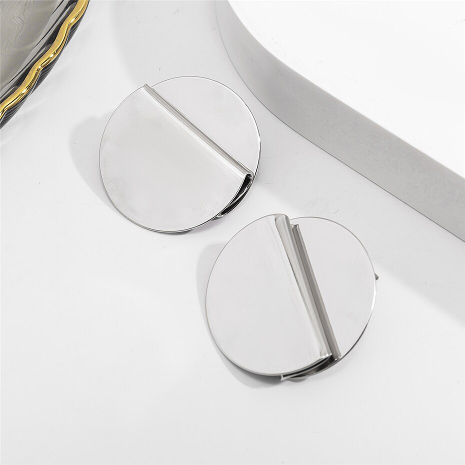 Victoria's Vogue Punk Exaggerated Geometric Irregular Iron Sheet Drop Dangle Earrings Retro Human Head Hanging Earrings Jewelry Gifts