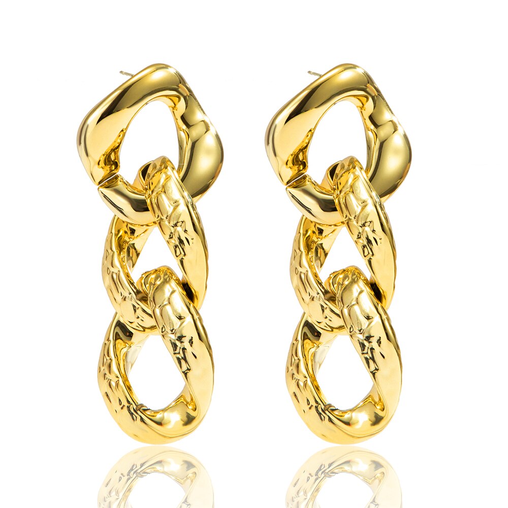 Victoria's Vogue Punk Plastic Geometric Round Circle Square Drop Dangle Earrings Women Rhinestones Crystal Hanging Earrings Jewelry