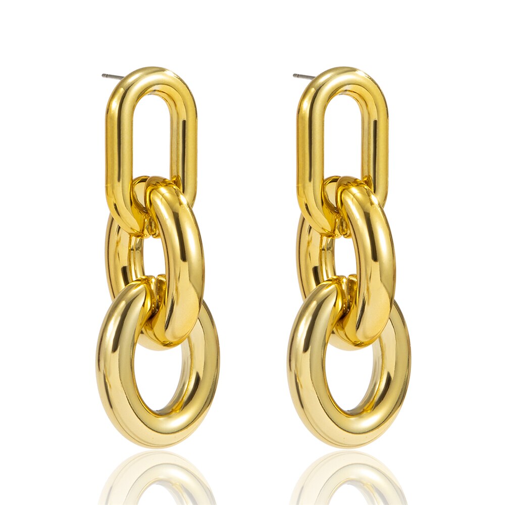 Victoria's Vogue Punk Plastic Geometric Round Circle Square Drop Dangle Earrings Women Rhinestones Crystal Hanging Earrings Jewelry