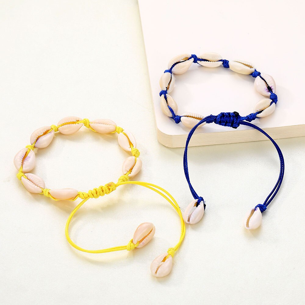 Victoria's Vogue Sea Shell Anklet For Women Foot Jewelry Summer Beach Barefoot Bracelet Ankle On Leg For Lady Bohemian Jewelry Accessories