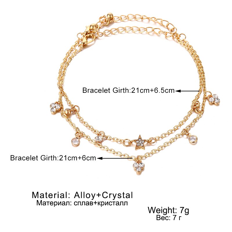 Victoria's Vogue Bohemia Chain Anklets for Women Foot Accessories 2021 Summer Beach Barefoot Sandals Bracelet ankle on the leg Female