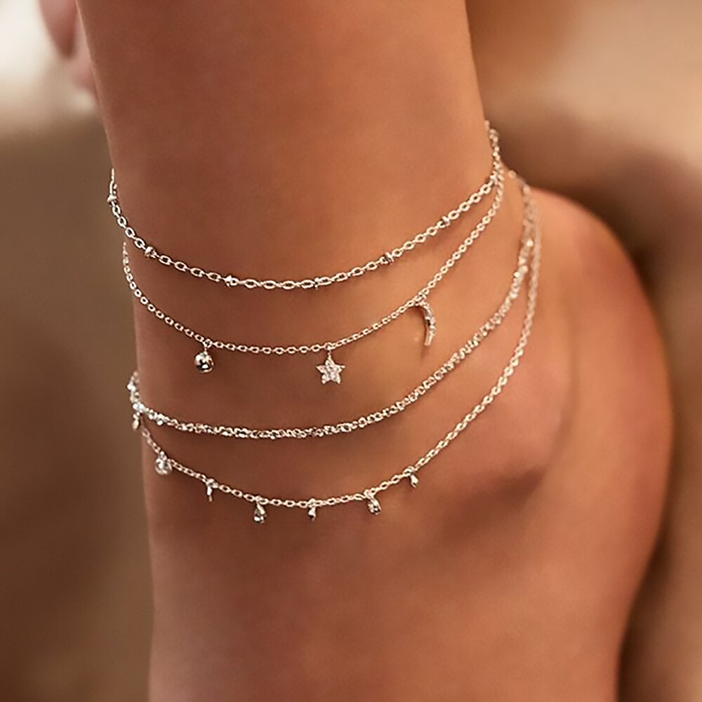 Victoria's Vogue Bohemia Chain Anklets for Women Foot Accessories 2021 Summer Beach Barefoot Sandals Bracelet ankle on the leg Female