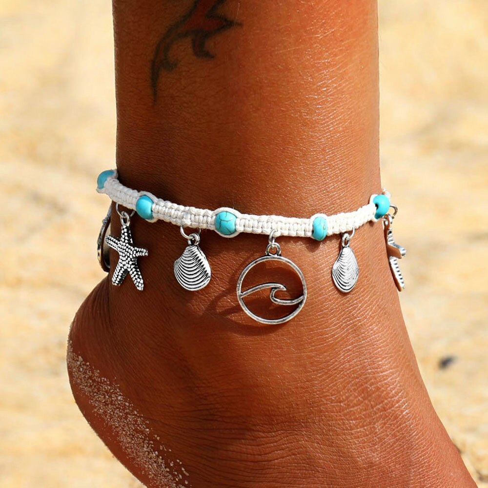 Victoria's Vogue Vintage Shell Beads Anklets for Women Starfish Sea Turtle Multi Layer Anklet Leg Foot Bracelet Handmade Bohemian Jewelry Victoria's Vogue Vintage Shell Beads Anklets for Women Starfish Sea Turtle Multi Layer Anklet Leg Foot Bracelet Handmade Bohemian Jewelry