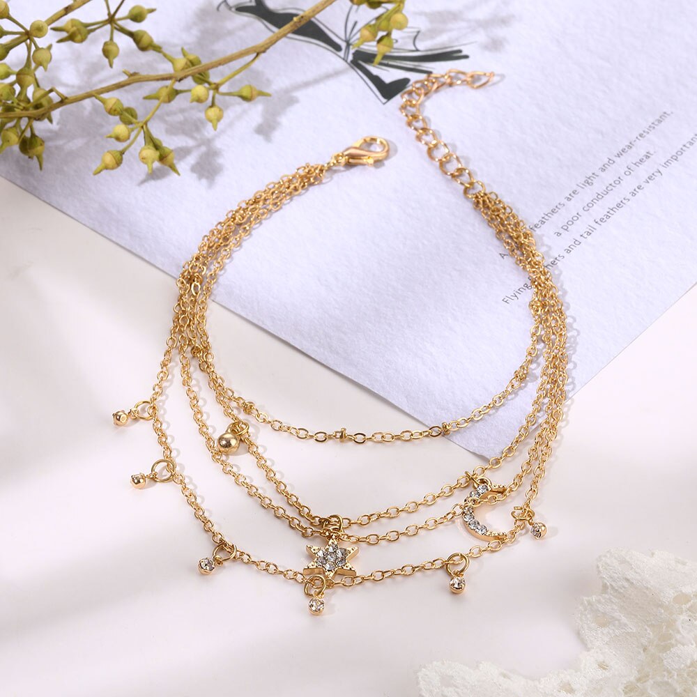 Victoria's Vogue Gold Ankle Chains Female Simple Crystal Anklets for Women Multilayer Anklet Bracelet 2020 Fashion Summer Beach Foot Jewelry Victoria's Vogue Gold Ankle Chains Female Simple Crystal Anklets for Women Multilayer Anklet Bracelet 2020 Fashion Summer Beach Foot Jewelry