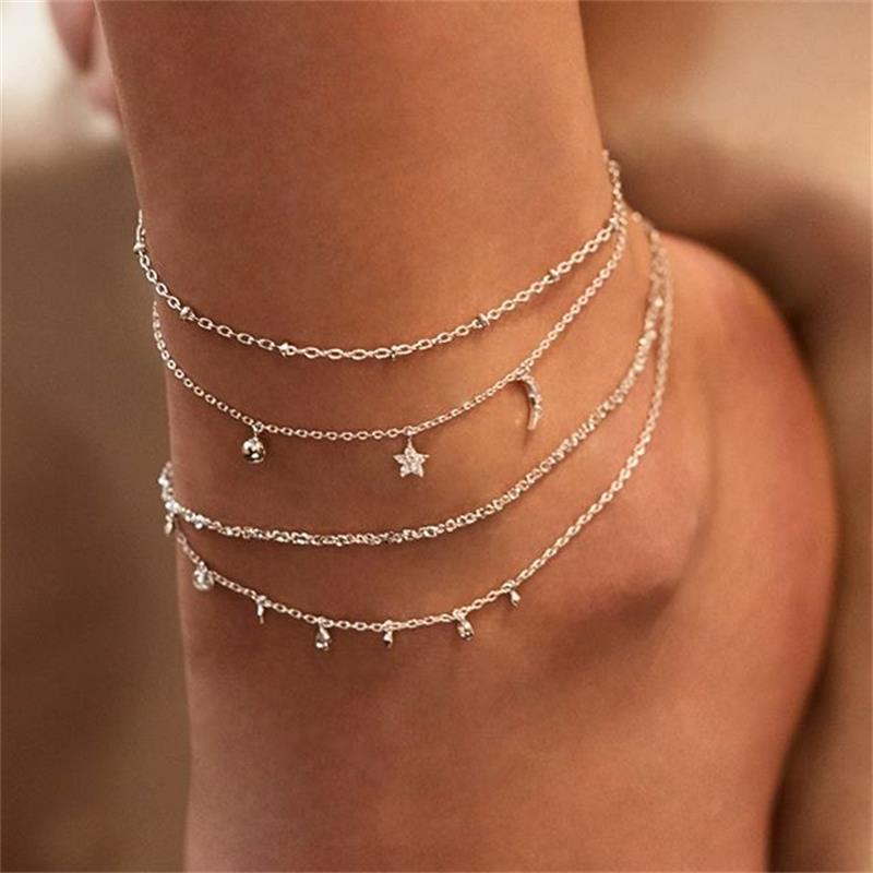 Victoria's Vogue Gold Ankle Chains Female Simple Crystal Anklets for Women Multilayer Anklet Bracelet 2020 Fashion Summer Beach Foot Jewelry Victoria's Vogue Gold Ankle Chains Female Simple Crystal Anklets for Women Multilayer Anklet Bracelet 2020 Fashion Summer Beach Foot Jewelry