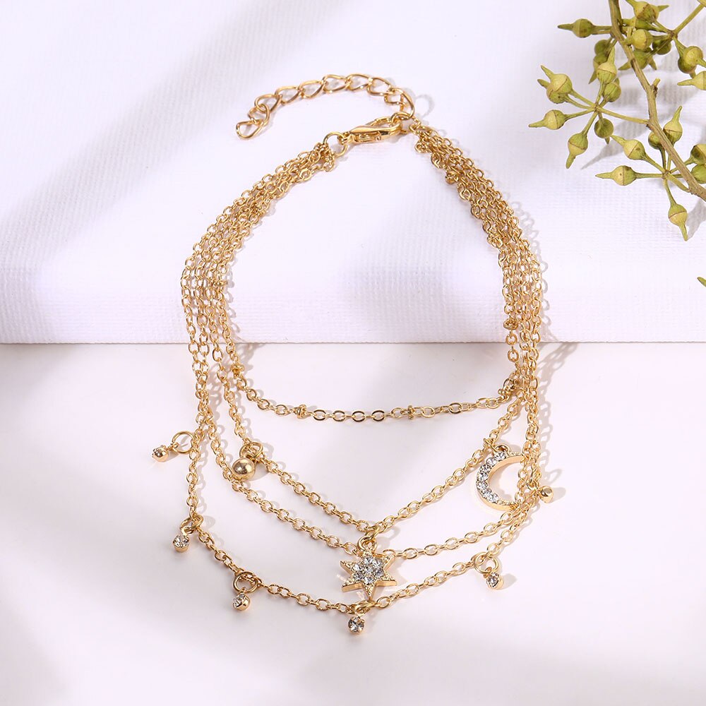 Victoria's Vogue Gold Ankle Chains Female Simple Crystal Anklets for Women Multilayer Anklet Bracelet 2020 Fashion Summer Beach Foot Jewelry Victoria's Vogue Gold Ankle Chains Female Simple Crystal Anklets for Women Multilayer Anklet Bracelet 2020 Fashion Summer Beach Foot Jewelry