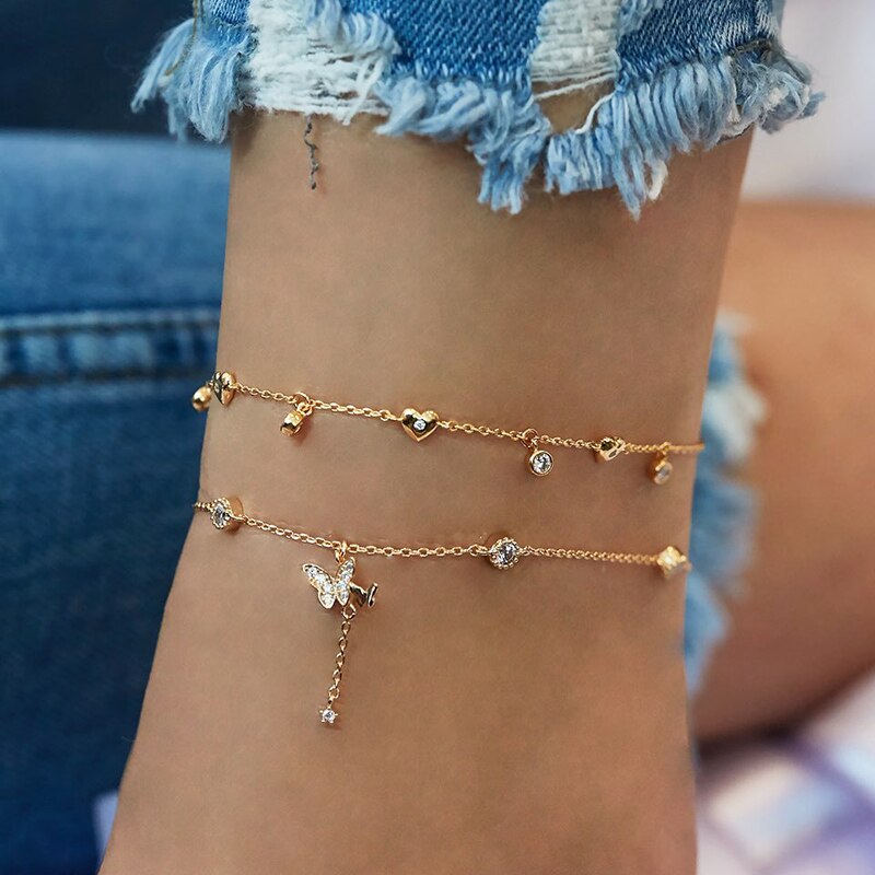 Victoria's Vogue Gold Ankle Chains Female Simple Crystal Anklets for Women Multilayer Anklet Bracelet 2020 Fashion Summer Beach Foot Jewelry Victoria's Vogue Gold Ankle Chains Female Simple Crystal Anklets for Women Multilayer Anklet Bracelet 2020 Fashion Summer Beach Foot Jewelry