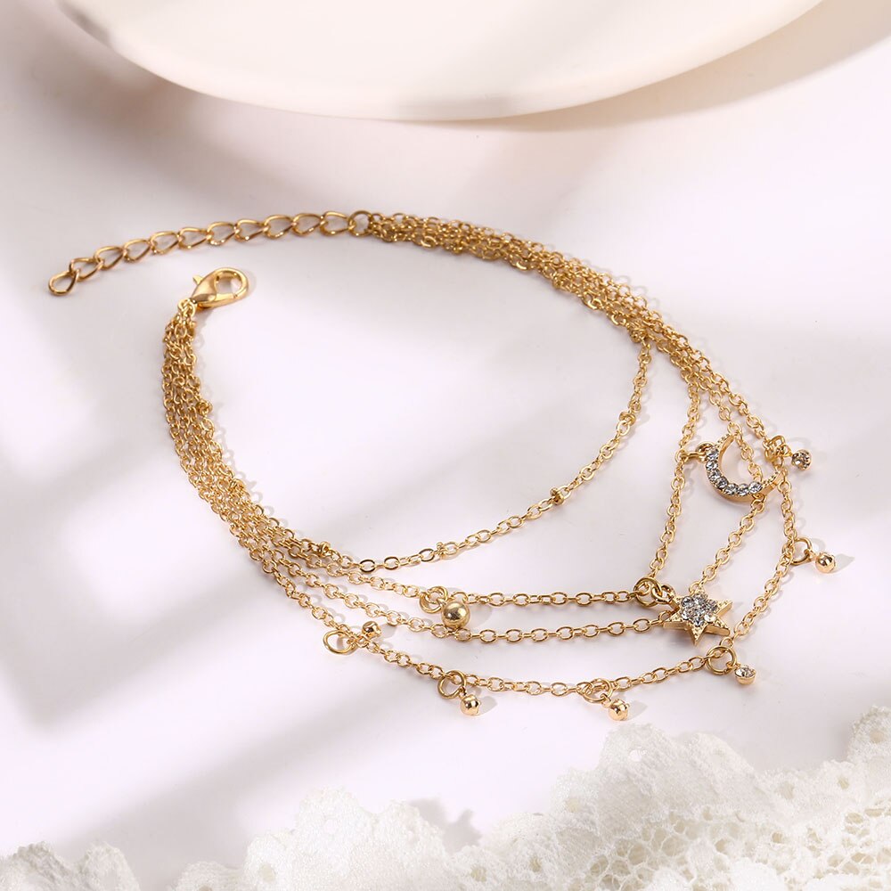Victoria's Vogue Gold Ankle Chains Female Simple Crystal Anklets for Women Multilayer Anklet Bracelet 2020 Fashion Summer Beach Foot Jewelry Victoria's Vogue Gold Ankle Chains Female Simple Crystal Anklets for Women Multilayer Anklet Bracelet 2020 Fashion Summer Beach Foot Jewelry