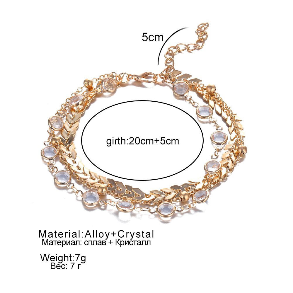 Victoria's Vogue Crystal Sequins Anklet Set for Women Beach Foot Jewelry Vintage Statement Anklets Boho Style Jewelry Summer Party 3pcs /Set Victoria's Vogue Crystal Sequins Anklet Set for Women Beach Foot Jewelry Vintage Statement Anklets Boho Style Jewelry Summer Party 3pcs /Set