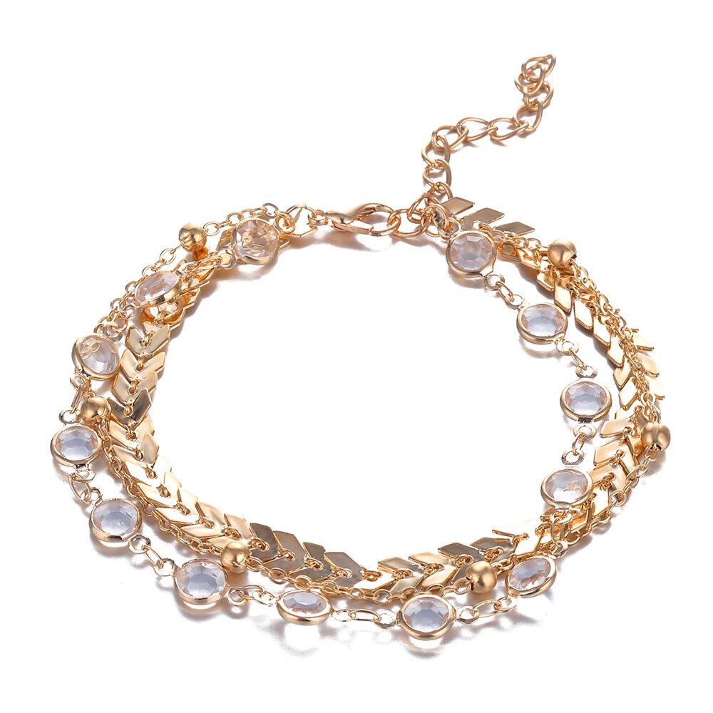 Victoria's Vogue Crystal Sequins Anklet Set for Women Beach Foot Jewelry Vintage Statement Anklets Boho Style Jewelry Summer Party 3pcs /Set Victoria's Vogue Crystal Sequins Anklet Set for Women Beach Foot Jewelry Vintage Statement Anklets Boho Style Jewelry Summer Party 3pcs /Set