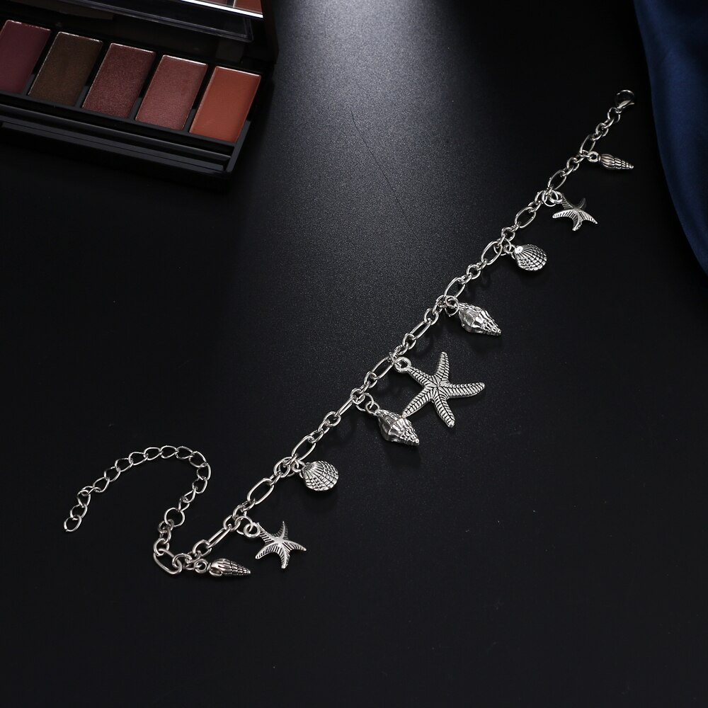 Victoria's Vogue Vintage star pendant anklets for women 2018 ankle bracelets on the leg bohemian foot beach jewelry Party gift free drop Victoria's Vogue Vintage star pendant anklets for women 2018 ankle bracelets on the leg bohemian foot beach jewelry Party gift free drop