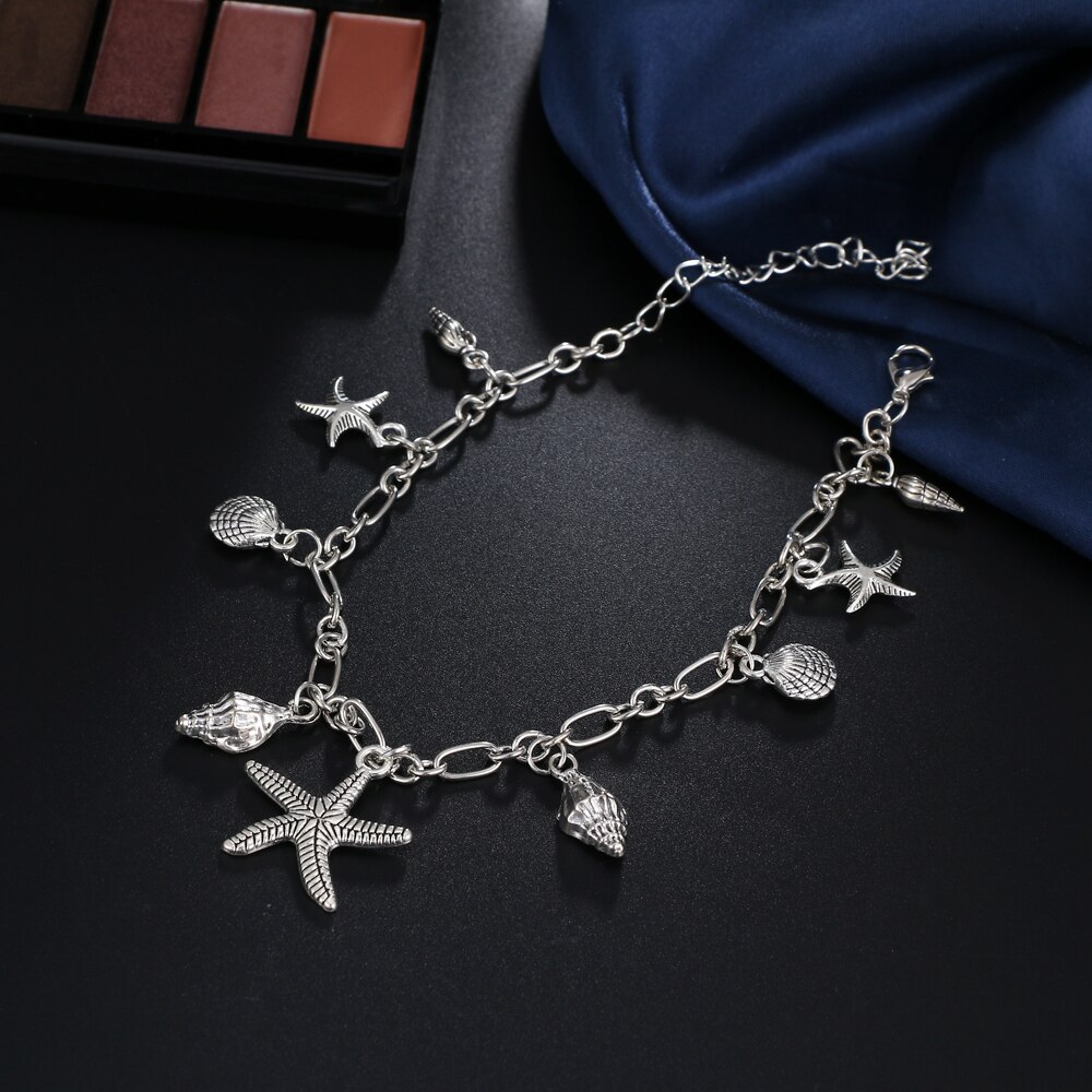 Victoria's Vogue Vintage star pendant anklets for women 2018 ankle bracelets on the leg bohemian foot beach jewelry Party gift free drop Victoria's Vogue Vintage star pendant anklets for women 2018 ankle bracelets on the leg bohemian foot beach jewelry Party gift free drop