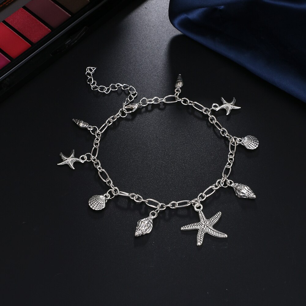 Victoria's Vogue Vintage star pendant anklets for women 2018 ankle bracelets on the leg bohemian foot beach jewelry Party gift free drop Victoria's Vogue Vintage star pendant anklets for women 2018 ankle bracelets on the leg bohemian foot beach jewelry Party gift free drop