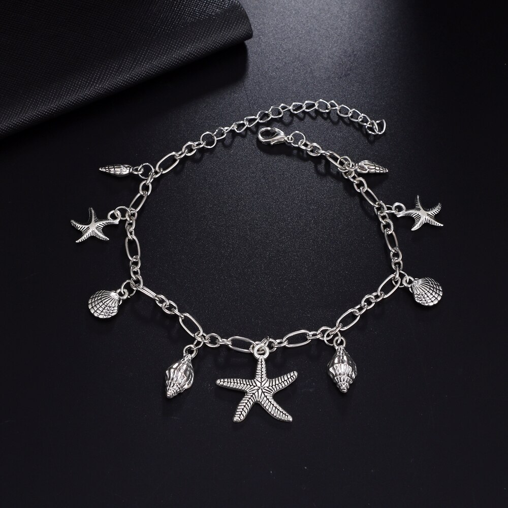 Victoria's Vogue Vintage star pendant anklets for women 2018 ankle bracelets on the leg bohemian foot beach jewelry Party gift free drop Victoria's Vogue Vintage star pendant anklets for women 2018 ankle bracelets on the leg bohemian foot beach jewelry Party gift free drop