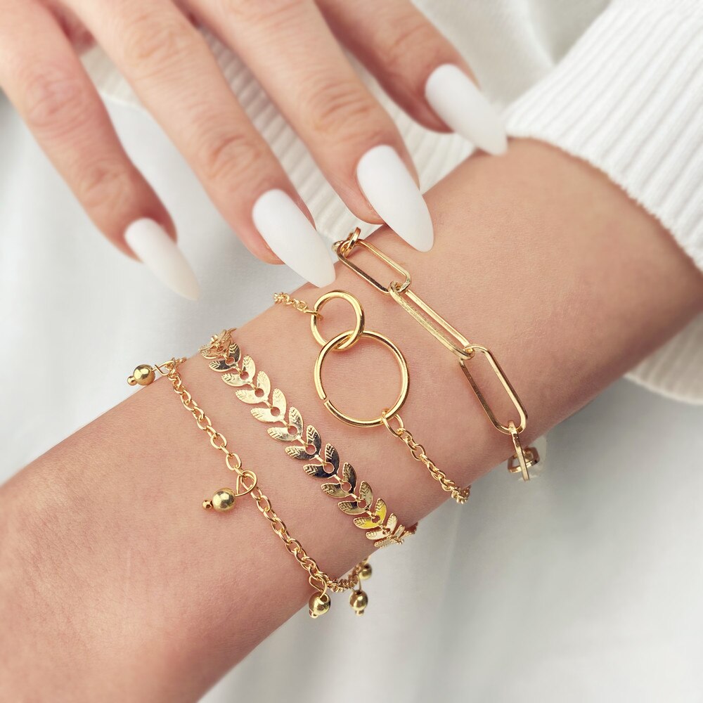 Victoria's Vogue Bohemian Vintage Metal Chains Bracelet For Women Korean Female Bangles Bracelet 2021 Charms Fashion Couple Jewelry