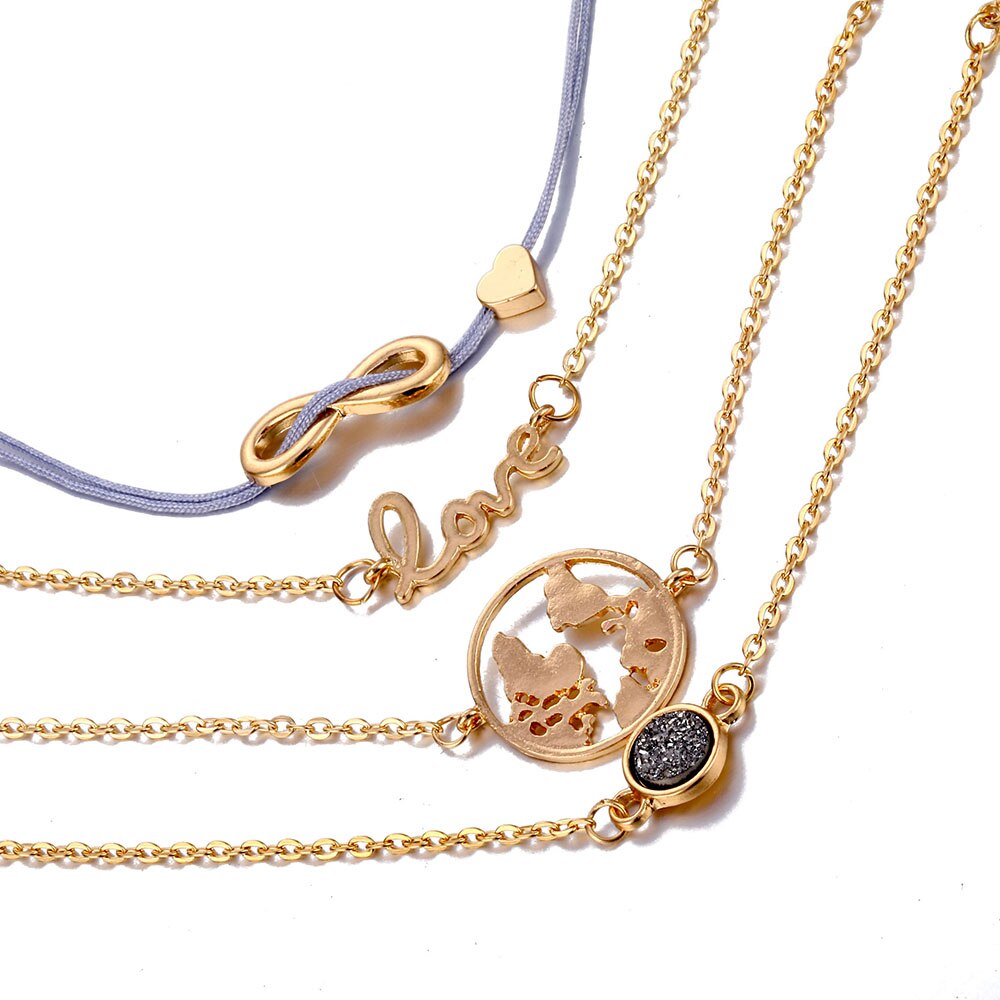 Victoria's Vogue Vintage Turtle Heart Map Charm Bracelets For Women New Design Stone Infinity Bracelet Boho Jewelry Wholesale