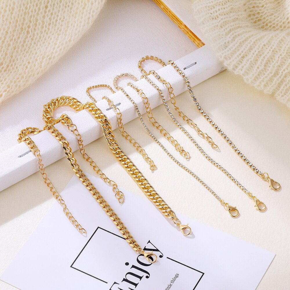 Victoria's Vogue Men Chain Bracelet Curb Cuban Link Chain Bangle for Male Women Hiphop Trendy Wrist Jewelry Gift