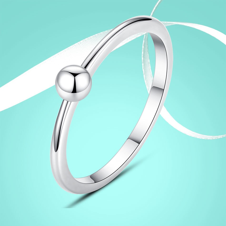 Victoriasvogue Authentic 925 Sterling Silver Beaded Ring Simple Ball Finger Ring for Women Wedding Engagement Jewelry Christmas Gift Victoriasvogue Authentic 925 Sterling Silver Beaded Ring Simple Ball Finger Ring for Women Wedding Engagement Jewelry Christmas Gift