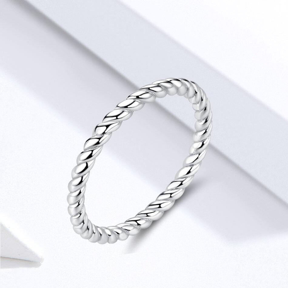 Victoriasvogue Authentic 925 Sterling Silver Stackable Rope Twist Ring for Women Party Engagement Wedding Ring Female Fashion Jewelry Victoriasvogue Authentic 925 Sterling Silver Stackable Rope Twist Ring for Women Party Engagement Wedding Ring Female Fashion Jewelry
