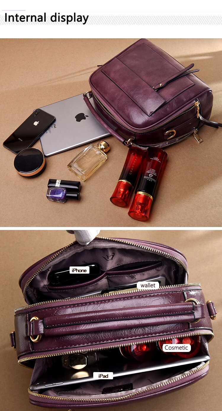 Victoria's Vogue NEW Casual Leather Crossbody Bags for Women Luxury Handbags Women Bags Designer Top-Handle Bags High Quality Shoulder Bag