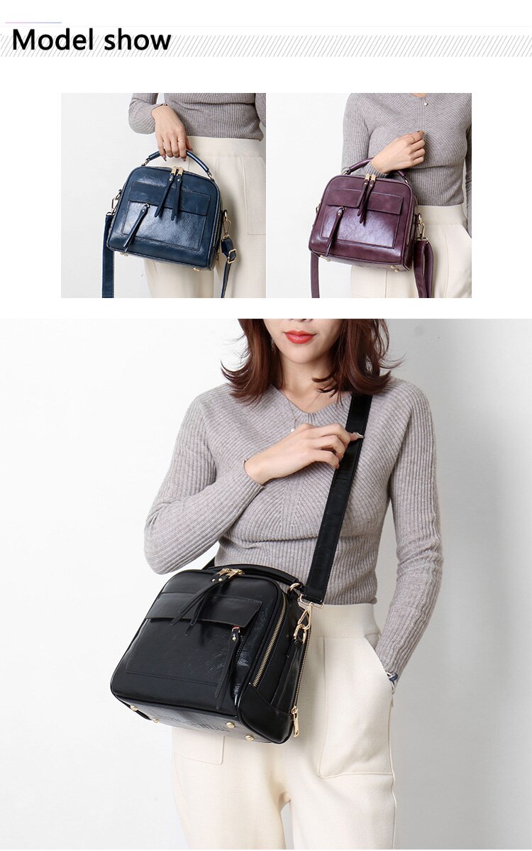 Victoria's Vogue NEW Casual Leather Crossbody Bags for Women Luxury Handbags Women Bags Designer Top-Handle Bags High Quality Shoulder Bag