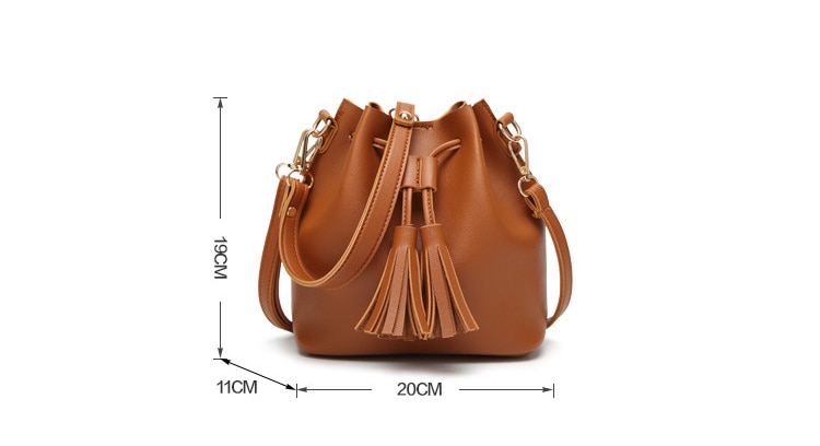 Victoria's Vogue Fashion Bucket Shoulder Bags For Women 2021 Drawstring Crossbody Bag Female Messenger Bags Ladies PU Leather Handbag Sac Femme
