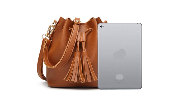 Victoria's Vogue Fashion Bucket Shoulder Bags For Women 2021 Drawstring Crossbody Bag Female Messenger Bags Ladies PU Leather Handbag Sac Femme