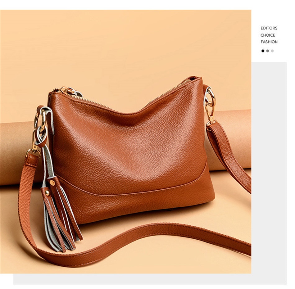 Victoria's Vogue Crossbody Bags For Women Leather Shoulder Bag Designer Brand Luxury Women Bag 2021 Messenger Handbag Small Black Bag sac a mainHigh Quality Leather Crossbody Bags for Women 2021 New L