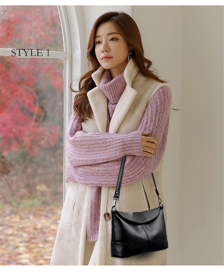 Victoria's Vogue Crossbody Bags For Women Leather Shoulder Bag Designer Brand Luxury Women Bag 2021 Messenger Handbag Small Black Bag sac a main Soft Leather Crossbody Bags for Women 2020 Luxury Handb