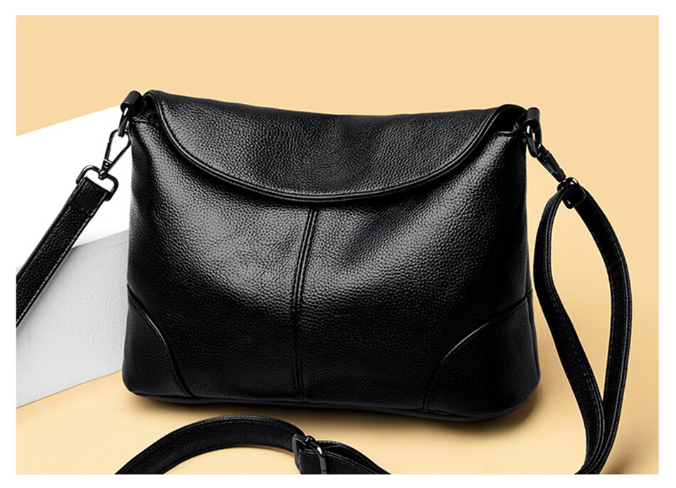 Victoria's Vogue Crossbody Bags For Women Leather Shoulder Bag Designer Brand Luxury Women Bag 2021 Messenger Handbag Small Black Bag sac a main Soft Leather Crossbody Bags for Women 2020 Luxury Handb