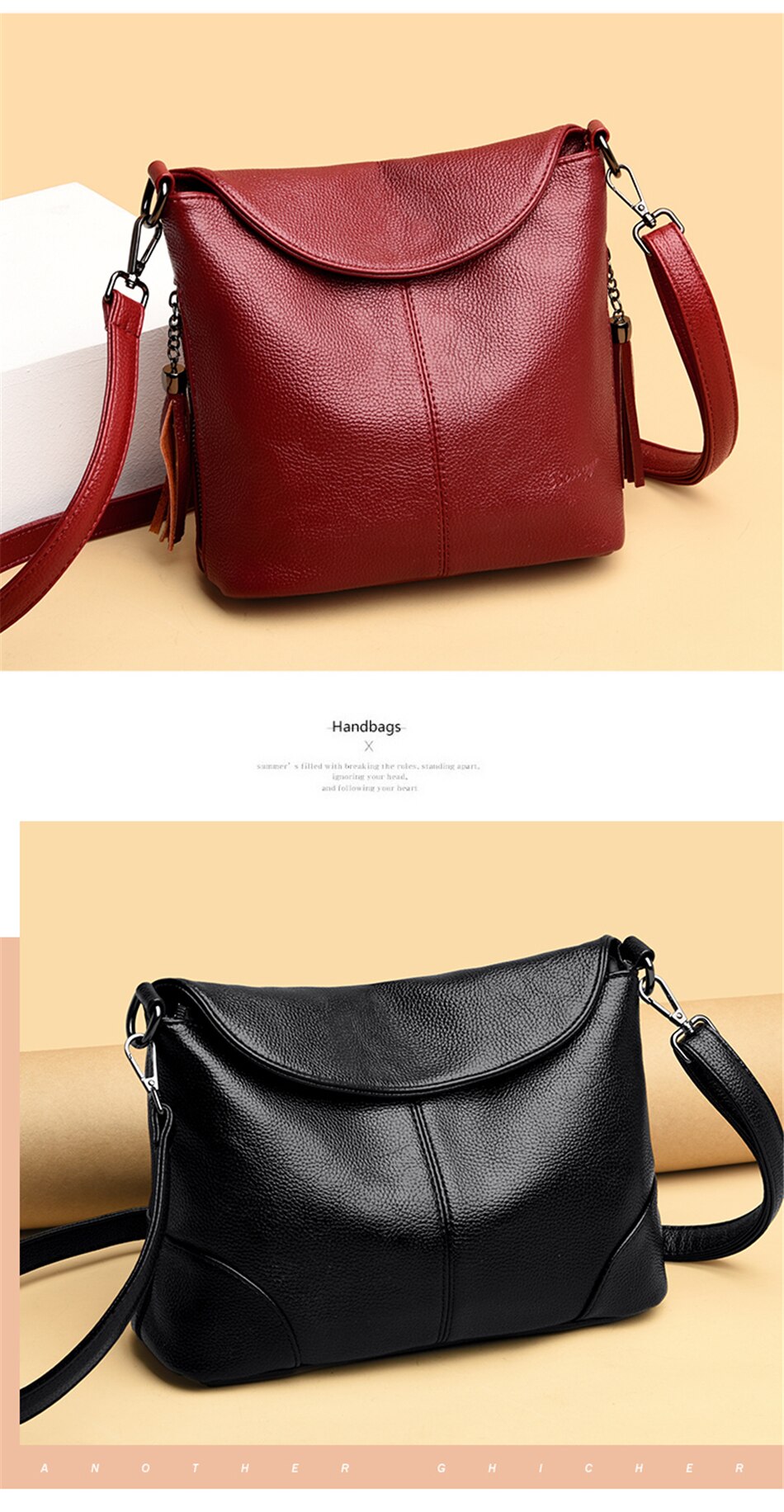 Victoria's Vogue Crossbody Bags For Women Leather Shoulder Bag Designer Brand Luxury Women Bag 2021 Messenger Handbag Small Black Bag sac a main Soft Leather Crossbody Bags for Women 2020 Luxury Handb