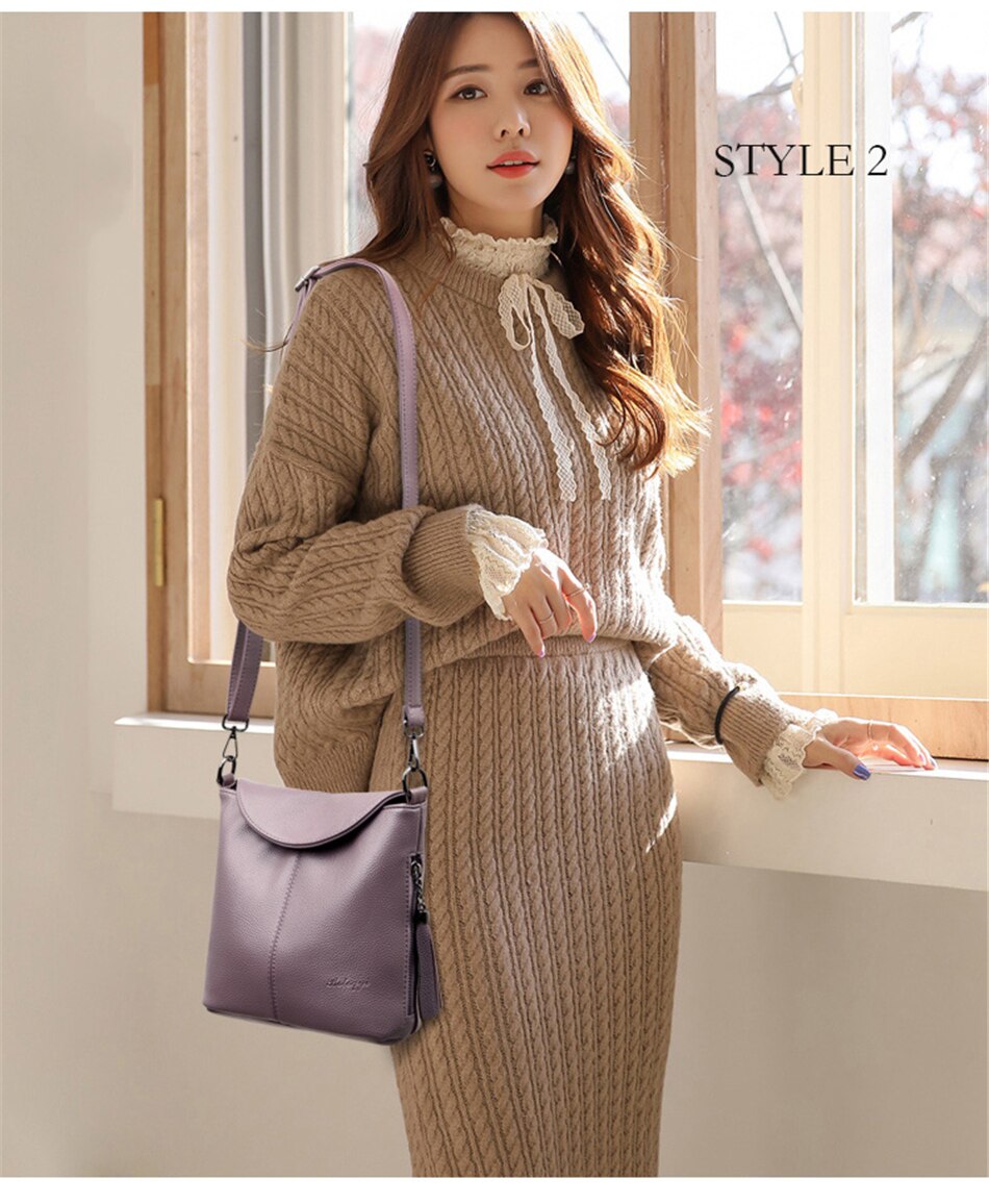 Victoria's Vogue Crossbody Bags For Women Leather Shoulder Bag Designer Brand Luxury Women Bag 2021 Messenger Handbag Small Black Bag sac a main Soft Leather Crossbody Bags for Women 2020 Luxury Handb