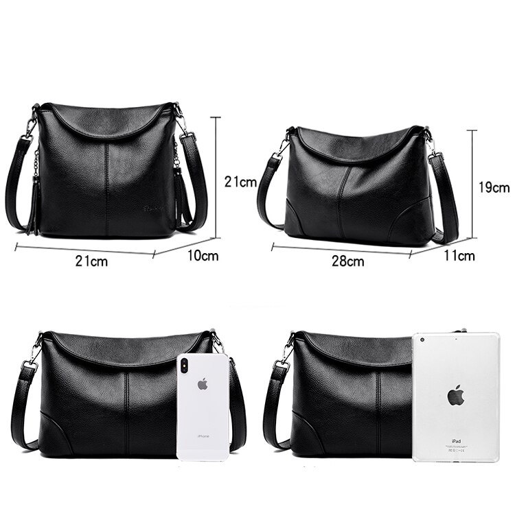 Victoria's Vogue Crossbody Bags For Women Leather Shoulder Bag Designer Brand Luxury Women Bag 2021 Messenger Handbag Small Black Bag sac a main Soft Leather Crossbody Bags for Women 2020 Luxury Handb