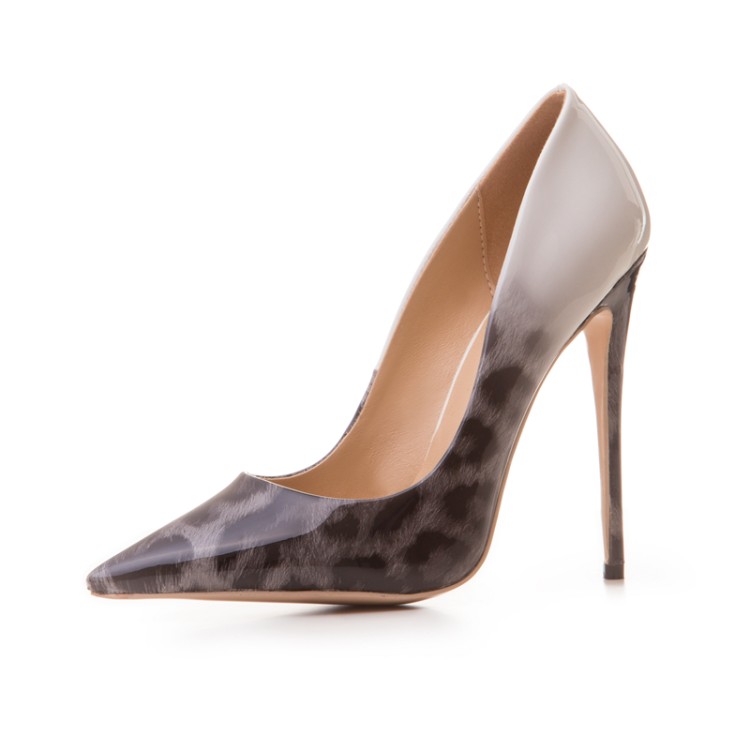 Victoria's Vogue European fashion leopard high heels pointed stiletto high heel leopard print heel height 7.8.9.10.11.12 cm banquet shoes  shoes