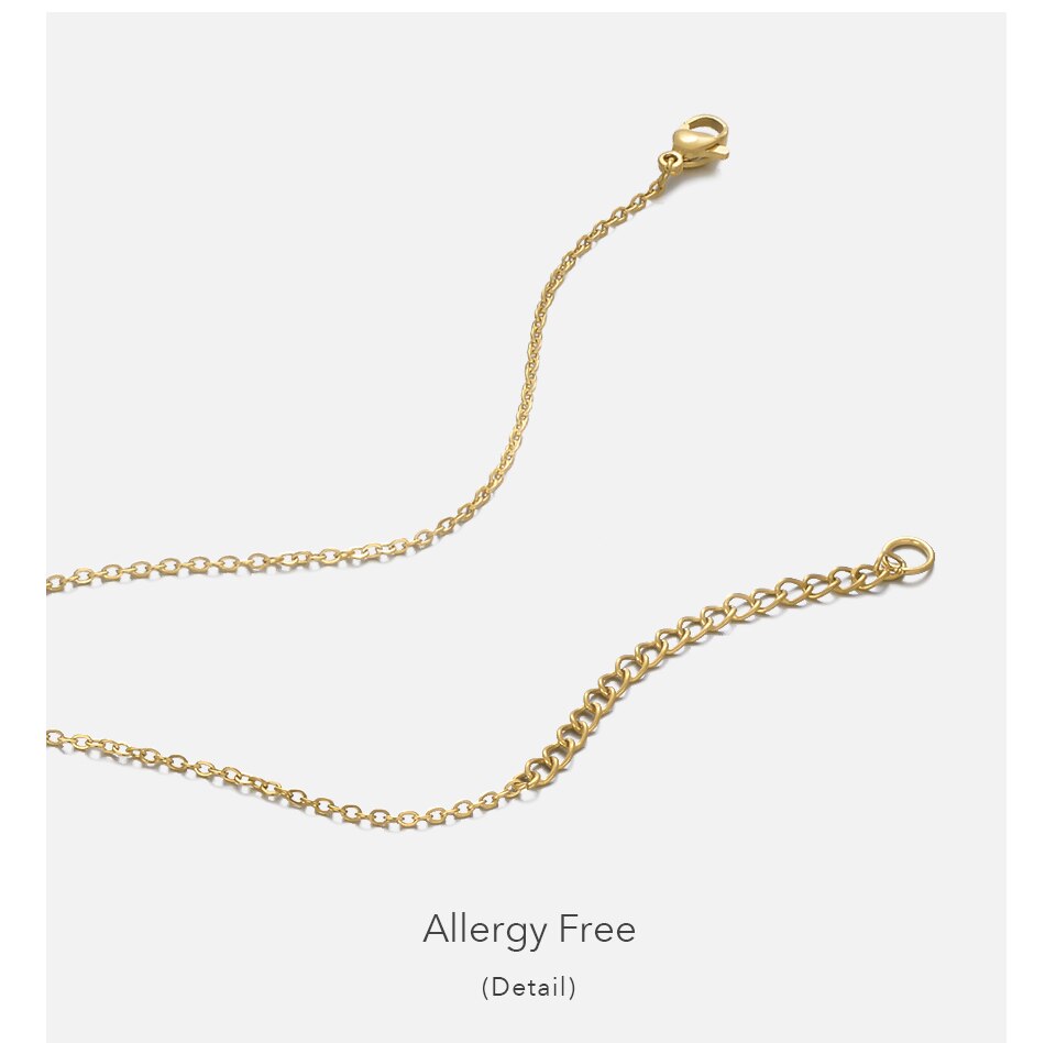 Victoria's Vogue Blue Moon Necklace For Women Stainless Steel Fashion Jewelry Gold Color Fine Pendant Necklace 2021 Beach Collier